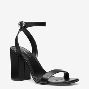 MICHAEL KORS Merriam Leather Block Heel Sandal Size 7